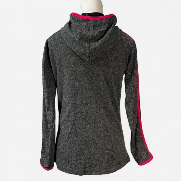Gray and Pink Women's Zip-Up Hoodie One Size - Picture 2 of 4